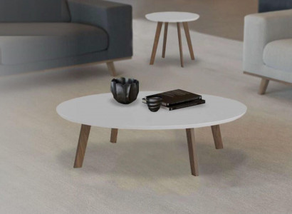 Small round coffee tables set, living room furniture, solid wood tables, luxury new